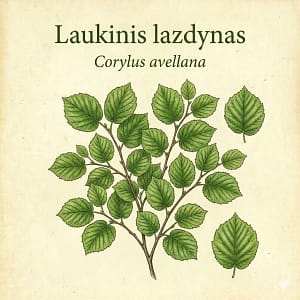 Laukinio lazdyno lapai laukinis lazdynas