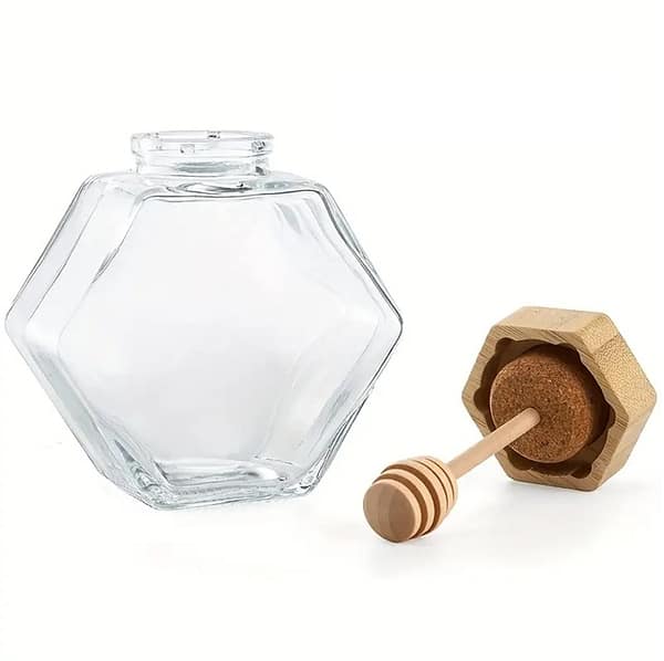 02 stiklainis 200ml medaus stiklainis sesiakampis