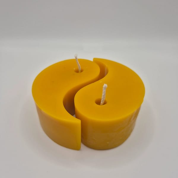 31 Bičių vaško žvakė „Yin-Yang (1 vnt.)“