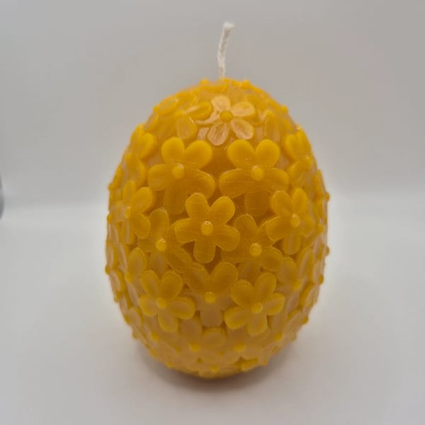39 Bičių vaško žvakė „Gėlėtas kiaušinis“