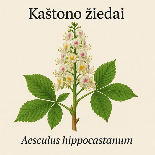Kastono ziedai Kaštono žiedai